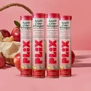 Plix Apple Cider Vinegar Effervescent Tablets Apple Burst 15 Tablets Pack Of 4