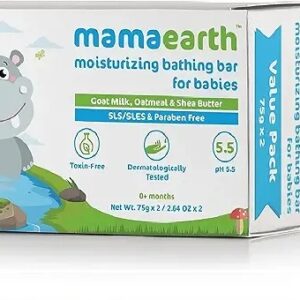 Mamaearth Moisturizing Bathing Bar For Babies 75Gm Pack Of 2