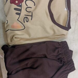 Women Dress Cream Brown Colour Size Xl