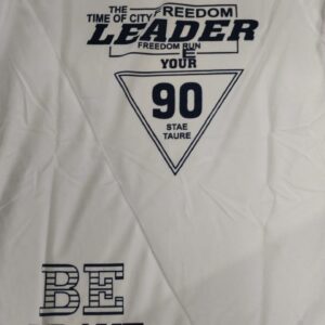 Men Full Sleeve Tshirt Color White Printed Size M