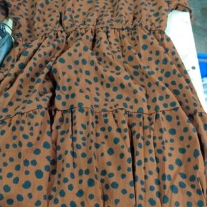 Women Brown Printed Colour Frock Dress Size Xxl