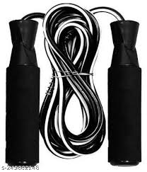 Foam Grip Black Skipping Rope