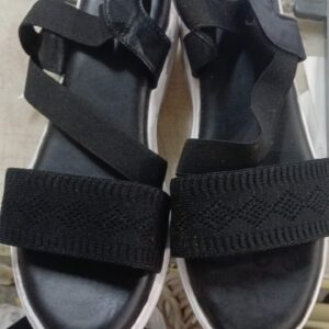 Stylish Black Wedge Sandal Size 39