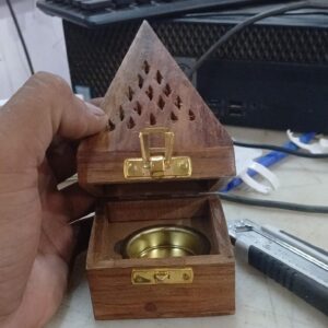 Sheesham Wooden Incense Box Holder Dhoop Handmade Fragrance Wooden Holder Medium