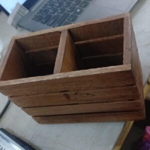 Wood Table Organizer 2 Wooden Jar Cutlery Holder Cooking Spoon Rack Kitchen Rack