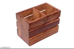 Table Organizer 2 Wooden Jar Cutlery Holder Cooking Spoon Rack Kitchen Rack
