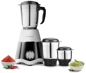 Longway Supreme Dlx Mixer Grinder 3 Jars Mixing Grinding Juicing 2 Years Warranty Gray Black 750 W