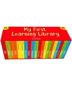 My First Learning Library: Box Set Of 20 Board Books For Kids Includes Abc Numbers Shapes Colors Food About Me More