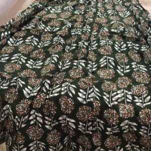 Pure Cotton Printed Skirt For Women Green Size L