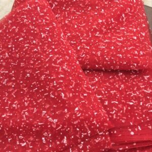 Embellished Bollywood Net Red Sarees For Women