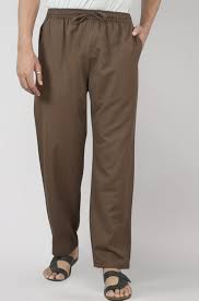 Qasida Mens Formal Cotton Pants Brown Size 3Xl