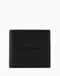 Armani Exchange Men Miami Bi Fold Wallet Black