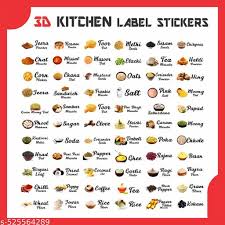 Waterproof Transparent Printed Mason Jars Labels Kitchen Pack Of 102