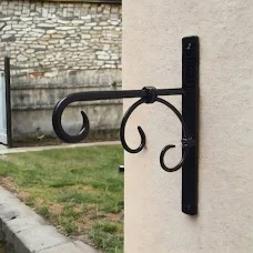 Medium Black WallMounted Outdoor Hanging Planter Bracket Pack Of 4