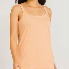 Womens Vest Under Shirt Peach Size M