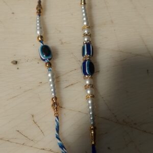 Blue Colour Nazar Rakhi For Brother Pack Of 2