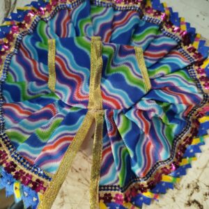 Blue Printed Laddu Gopal Dress Size 4