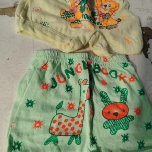 Green And Light Yellow Shorts For Kids Size 0 To 3 Month