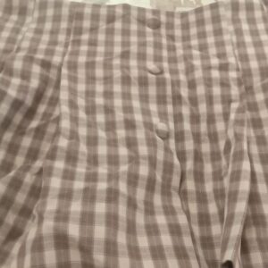 Zara Brown Checkered Skirt For Women Size S