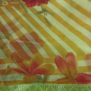 Mustard Color Printed Women Saree