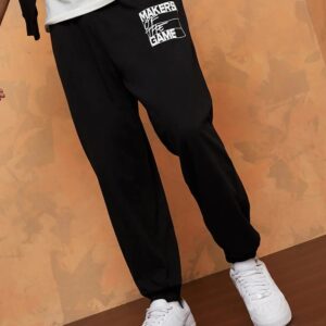 Styli Men Black Color Printed Jogger Size Xl