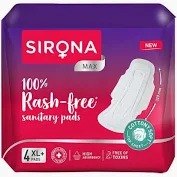 Sirona Rash Free Sanitary Pads Size Xl 4 Pads