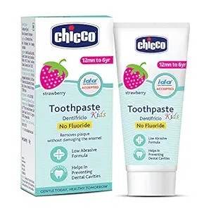 Chicco Strawberry Flavour Toothpaste For Kids 50 Gm For Baby 1Y To 6Y