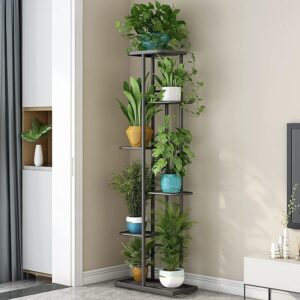 Iron Black Solid 7 Pot Premium Plant Stand