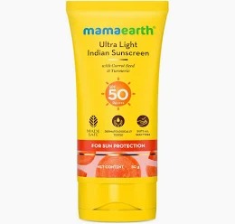 Ultra Light Indian Sunscreen With Carrot Seed Turmeric And Spf 50 Pa 80Gm