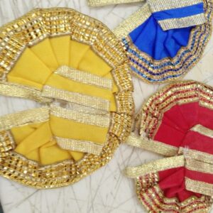 Multicolor Designer Laddu Gopal Dress Size 2 Pack Of 3