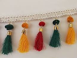 White Moti Multi Colour Door Decoration