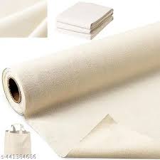 Cream Color Cotton Canvas Cloth 1 Meter