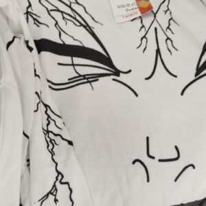 Whitew Color Printed T Shirt Full Sleeves For Men Size Xl