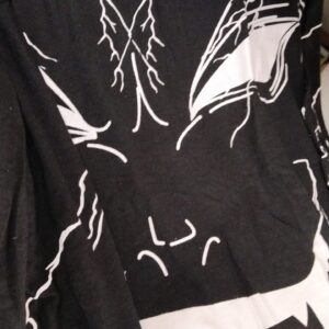 Black Color Printed T Shirt Full Sleeves For Men Size Xl