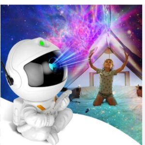 Flyngo Plastic Astronaut Night Light Galaxy Led Projector Lamp With Remote Control