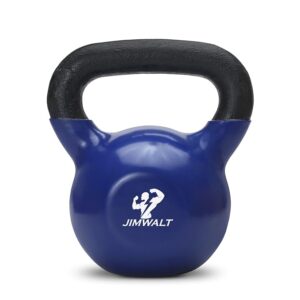Zumwalt Premium Half Coated Vinyl Kettlebells Black And Blue Color 18Kg