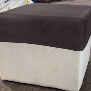 Sofa Footstool Cream And Brown Color