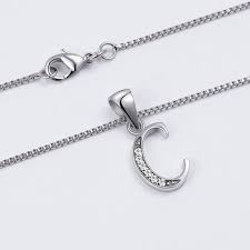 Letter C Initial Necklaces Pendant For Women