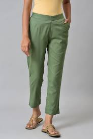 Green Colour Pant For Women Size Xxl