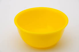 Plastic Yellow Colour Neena Crockeries Mixing Serving Round Acrylic Bowl Kitchen Dining