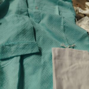 Skyblue And White Kurta Pajama For Kids Boys Size 30