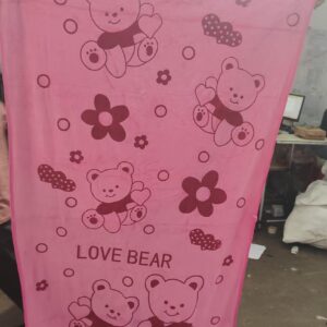 Pink Colour Kids Bath Towel