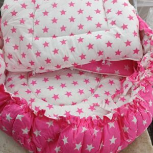 Mom Son New Born Baby Sleeping Bag Round Bed Tub Baby Gift Set For 06 Months Pack Of 2 Pc Colour Pink