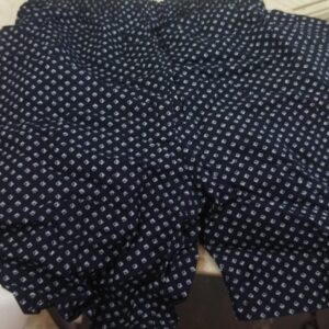 Navy Blue Color Printed Men Shorts Size M