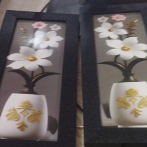 Grey Color Printed Wall Painting Set Of 2