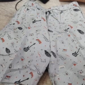 Sky Blue Color Printed Men Shorts Size Xl