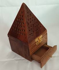 Brown Wooden Incense Burner Pack Of 2