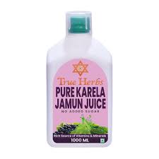 True Herbs Pure Karela Jamun Juice 1000Ml