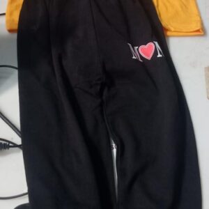 Boys Yellow Printed T Shirt And Black Bottom Size 12 To 18 Month