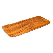Rectangular Acacia Wood Plate For Kitchen Size 13X6 Inch